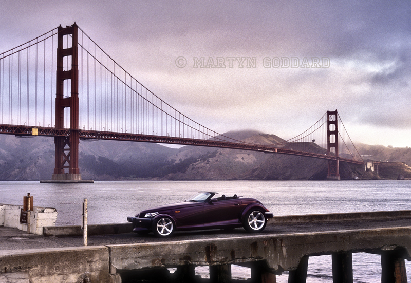 Plymouth Prowler at the Golden Gate Bridge.