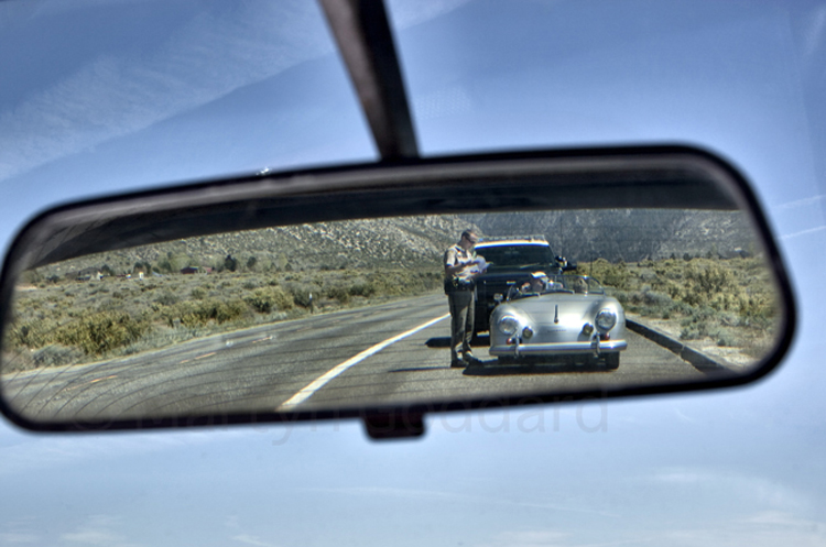 California Highway Patrol gives Porsche 356 a ticket!