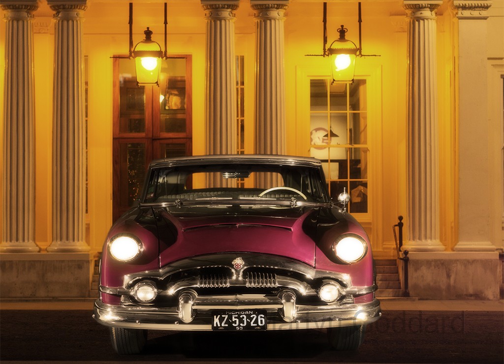 1953 Packard Caribbean convertible outside the Athenaeum Club Pall Mall London UK