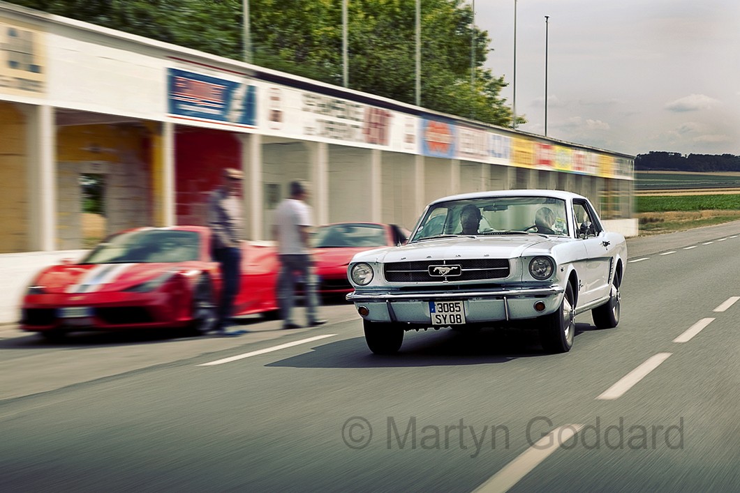 1965 Ford Mustang on the old Remis G.P. race circuit.