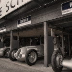 Mercedes GP garage at Goodwood Revival
