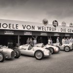 Silver Arrows garage at Goodwood festival of Speed.